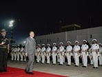 Mauritius PM Dr Navinchandra Ramgoolam arrived in Varanasi on Wednesday evening. (HT) Mauritius PM Dr Navinchandra Ramgoolam arrived in Varanasi on Wednesday evening. (HT)