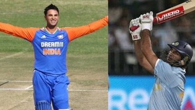 Abhishek Sharma called upgraded version of his mentor Yuvraj Singh. (BCCI and ICC) Abhishek Sharma called upgraded version of his mentor Yuvraj Singh. (BCCI and ICC)