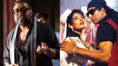 Anurag Kashyap was seen casually singing along to Akshay Kumar and Raveena Tandon's famous Mohra song. Anurag Kashyap was seen casually singing along to Akshay Kumar and Raveena Tandon's famous Mohra song.