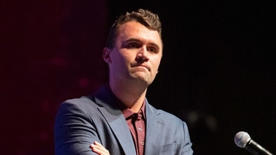 FILE - Charlie Kirk speaks at Texas A&M University as part of Turning Point USA's American Comeback Tour on Tuesday, April 22, 2025, in College Station, Texas. (Meredith Seaver/College Station Eagle via AP, File) (AP) FILE - Charlie Kirk speaks at Texas A&M University as part of Turning Point USA's American Comeback Tour on Tuesday, April 22, 2025, in College Station, Texas. (Meredith Seaver/College Station Eagle via AP, File) (AP)
