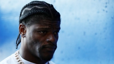 Lamar Jackson of the Baltimore Ravens arrives for a game against the Buffalo Bills at Highmark Stadium on September 7. (Getty Images via AFP) Lamar Jackson of the Baltimore Ravens arrives for a game against the Buffalo Bills at Highmark Stadium on September 7. (Getty Images via AFP)
