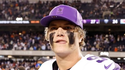 J.J. McCarthy #9 of the Minnesota Vikings looks on after defeating the Minnesota Vikings 27-24 at Soldier Field on September 08, 2025 in Chicago, Illinois. (Photo by Michael Reaves / GETTY IMAGES NORTH AMERICA / Getty Images via AFP) (Getty Images via AFP) J.J. McCarthy #9 of the Minnesota Vikings looks on after defeating the Minnesota Vikings 27-24 at Soldier Field on September 08, 2025 in Chicago, Illinois. (Photo by Michael Reaves / GETTY IMAGES NORTH AMERICA / Getty Images via AFP) (Getty Images via AFP)