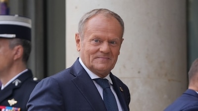 Poland Prime Minister Donald Tusk said Warsaw plans to close its border with Belarus on Friday. This decision comes in light of a military exercise Belarus conducts with Russian forces. (Bloomberg) Poland Prime Minister Donald Tusk said Warsaw plans to close its border with Belarus on Friday. This decision comes in light of a military exercise Belarus conducts with Russian forces. (Bloomberg)