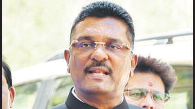 Mumbai, India - February 20, 2023: BSS (Shinde faction) MLAs Sanjay Shirsat, Pratap Sarnaik and Sada Sarvankar speak to the media after taking control of Shiv Sena’s party office, at Vidhan Bhavan, in Mumbai, India, on Monday, February 20, 2023. (Photo by Bhushan Koyande/HT Photo) (HT PHOTO)