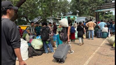 Nepali citizens waiting for their return to their country from UP’s Lakhimpur Kheri. (Sourced) Nepali citizens waiting for their return to their country from UP’s Lakhimpur Kheri. (Sourced)