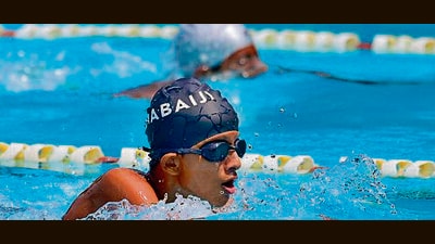 Swimmers in action during the 69th district level school games in Ludhiana on Wednesday. (Gurpreet Singh/HT) Swimmers in action during the 69th district level school games in Ludhiana on Wednesday. (Gurpreet Singh/HT)