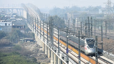 The 82.15 km Delhi-Ghaziabad-Meerut corridor features 16 stations and trains currently run along a 55km section from New Ashok Nagar in Delhi to Meerut South, covering 11 stations. (HT Archive) The 82.15 km Delhi-Ghaziabad-Meerut corridor features 16 stations and trains currently run along a 55km section from New Ashok Nagar in Delhi to Meerut South, covering 11 stations. (HT Archive)