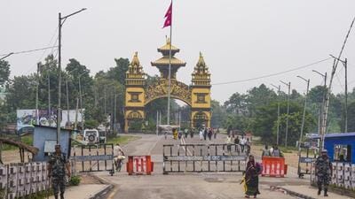 The Indo-Nepal border in Raxaul, Bihar, on Wednesday. (PTI) The Indo-Nepal border in Raxaul, Bihar, on Wednesday. (PTI)