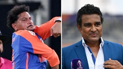 Sanjay Manjrekar, right, saved the day for Kuldeep Yadav (AFP/Agencies) Sanjay Manjrekar, right, saved the day for Kuldeep Yadav (AFP/Agencies)