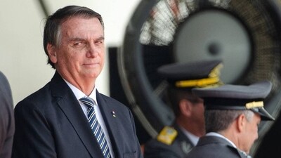 Then- Brazilian President Jair Bolsonaro at a graduation ceremony for cadets in November 2022. Then- Brazilian President Jair Bolsonaro at a graduation ceremony for cadets in November 2022.