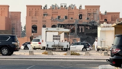 A damaged building, following an Israeli attack on Hamas leaders, in Doha, Qatar. (REUTERS)
