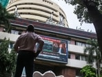 The Bombay Stock Exchange building on Dalal Street in Mumbai. The Bombay Stock Exchange building on Dalal Street in Mumbai.