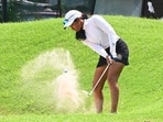 Golfer Jasmine Shekar in action on Day 1 of the IGPL tour at Chandigarh Golf Club on Wednesday. (Keshav Singh/HT) Golfer Jasmine Shekar in action on Day 1 of the IGPL tour at Chandigarh Golf Club on Wednesday. (Keshav Singh/HT)