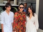 Karisma Kapoor with her children Kiaan and Samaira. Karisma Kapoor with her children Kiaan and Samaira.