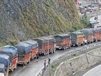 On September 2, a massive landslide struck the highway near Tharad-Jakheni in Udhampur district, burying the road under heavy debris, the NHAI official said. (File)