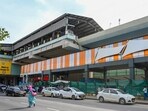The skywalk missed multiple deadlines in the past because its design was changed after the work started, said officials. (Sunil Ghosh/HT Photo)