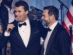 Charlie Kirk introduces US Vice President-elect JD Vance on stage during the Turning Point USA Inaugural-Eve Ball at the Salamander Hotel on January 19, 2025, in Washington, DC. Charlie Kirk introduces US Vice President-elect JD Vance on stage during the Turning Point USA Inaugural-Eve Ball at the Salamander Hotel on January 19, 2025, in Washington, DC.