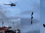 Ministers in Nepal airlifted by army chopper ropes to escape angry protesters Ministers in Nepal airlifted by army chopper ropes to escape angry protesters