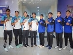 Wushu players