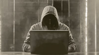 Anonymous hacker typing computer laptop. Cybercrime, cyberattack, dark web concept. hyper realistic --ar 16:9 --v 6.1 Job ID: 5a161dad-7c53-4b90-ab41-0440c4045acf (Representational) Anonymous hacker typing computer laptop. Cybercrime, cyberattack, dark web concept. hyper realistic --ar 16:9 --v 6.1 Job ID: 5a161dad-7c53-4b90-ab41-0440c4045acf (Representational)