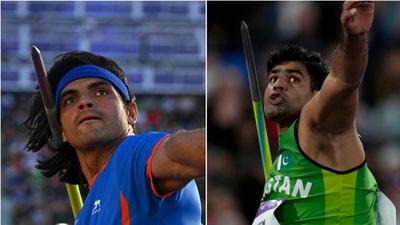 Arshad Nadeem speaks about the rivalry with Neeraj Chopra. (AP) Arshad Nadeem speaks about the rivalry with Neeraj Chopra. (AP)