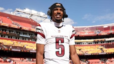 Washington QB Jayden Daniels spoke up in defense of star receiver Terry McLaurin after his quiet Week 1 performance. (Getty Images via AFP) Washington QB Jayden Daniels spoke up in defense of star receiver Terry McLaurin after his quiet Week 1 performance. (Getty Images via AFP)