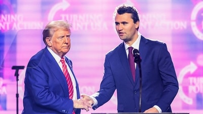 Trump blames 'radical left' for murder of Charlie Kirk, says will punish each one (Photo by JOSH EDELSON / AFP) (AFP) Trump blames 'radical left' for murder of Charlie Kirk, says will punish each one (Photo by JOSH EDELSON / AFP) (AFP)