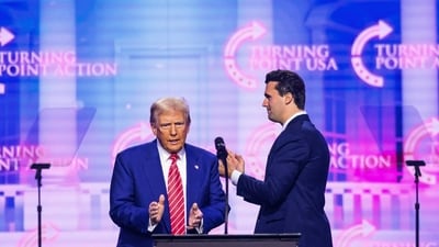 Charlie Kirk murder: Trump’s ‘warrior of light’ and loyal MAGA voice was among few to golf with him at Mar-a-Lago (Photo by JOSH EDELSON / AFP) (AFP) Charlie Kirk murder: Trump’s ‘warrior of light’ and loyal MAGA voice was among few to golf with him at Mar-a-Lago (Photo by JOSH EDELSON / AFP) (AFP)