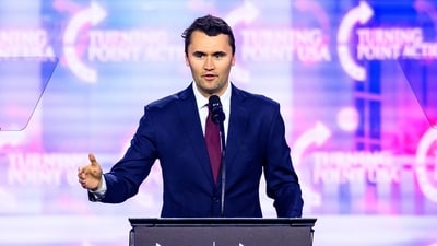 Charlie Kirk died after he was shot in the neck while speaking at a student-sponsored outdoor event at Utah Valley University. (AFP) Charlie Kirk died after he was shot in the neck while speaking at a student-sponsored outdoor event at Utah Valley University. (AFP)