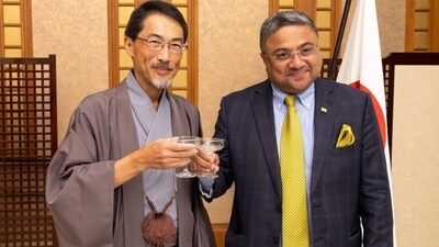 Ambassador of Japan to India, Keiichi Ono and former Ambassador of India to Japan, Sibi George (Photo: Raajessh Kashyap/HT) Ambassador of Japan to India, Keiichi Ono and former Ambassador of India to Japan, Sibi George (Photo: Raajessh Kashyap/HT)
