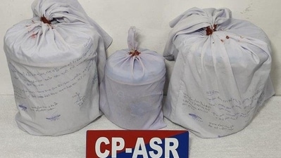 The heroin seized by Amritsar cops. (HT Photo) The heroin seized by Amritsar cops. (HT Photo)