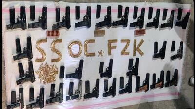 The weapons seized by cops in Fazilka. The weapons seized by cops in Fazilka.