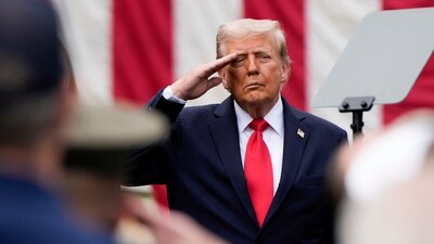 President Donald Trump salutes during a ceremony in the Pentagon courtyard to commemorate the 24th anniversary of the 9/11 attacks, Thursday, (AP) President Donald Trump salutes during a ceremony in the Pentagon courtyard to commemorate the 24th anniversary of the 9/11 attacks, Thursday, (AP)