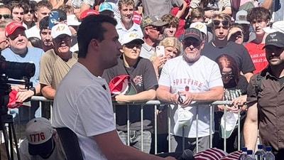 This screen grab from a video by Amy King shows right-wing youth activist and influencer Charlie Kirk speaking during a public event at Utah Valley University minutes before he was shot in Orem, Utah, on September 10, 2025. (AFP) This screen grab from a video by Amy King shows right-wing youth activist and influencer Charlie Kirk speaking during a public event at Utah Valley University minutes before he was shot in Orem, Utah, on September 10, 2025. (AFP)