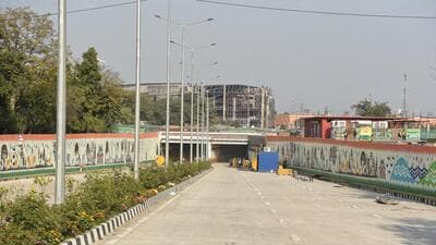 With an in-principle agreement reached with Indian Railways on regulating train movement, the PWD is set to resume work on the Bhairon Marg underpass—Underpass No. 5—the final component of the Pragati Maidan Integrated Transit Corridor project. (HT Archive) With an in-principle agreement reached with Indian Railways on regulating train movement, the PWD is set to resume work on the Bhairon Marg underpass—Underpass No. 5—the final component of the Pragati Maidan Integrated Transit Corridor project. (HT Archive)