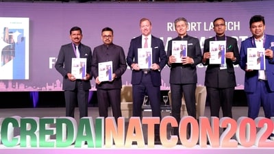 India’s real estate sector is projected to grow into a $5–10 trillion market by 2047, contributing nearly one-fifth of the country’s GDP, according to a report by CREDAI and Colliers released at the 23rd edition of CREDAI NATCON in Singapore. India’s real estate sector is projected to grow into a $5–10 trillion market by 2047, contributing nearly one-fifth of the country’s GDP, according to a report by CREDAI and Colliers released at the 23rd edition of CREDAI NATCON in Singapore.