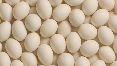 Can you find the 3 golf balls hidden among white Eggs? Can you find the 3 golf balls hidden among white Eggs?