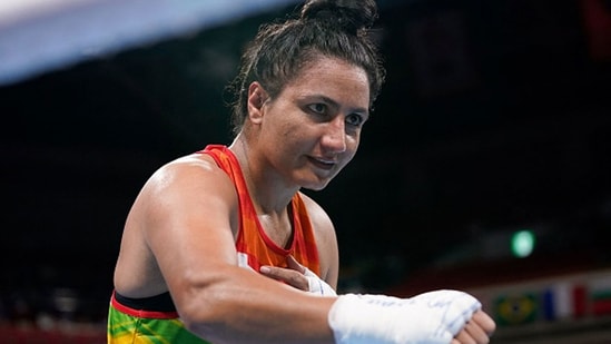 India's Pooja Rani Pooja Rani celebrates (Getty Images)