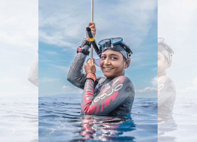 Aurangabad-born Poorva Ghiya hopes freediving gets government support. Aurangabad-born Poorva Ghiya hopes freediving gets government support.