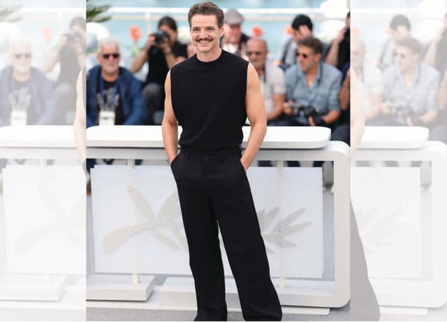 Pedro Pascal loves a little reveal on the red carpet — chest, biceps, flash of leg. (INSTAGRAM/@PASCALISPUNK) Pedro Pascal loves a little reveal on the red carpet — chest, biceps, flash of leg. (INSTAGRAM/@PASCALISPUNK)