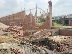 An illegal colony on Lohara Road that was demolished on Friday. (HT Photo) An illegal colony on Lohara Road that was demolished on Friday. (HT Photo)