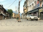 Barbed wires placed in view of the protests against the detention of AAP MLA Mehraj Malik under the Public Safety Act, in Doda district, Jammu and Kashmir, on Friday. (PTI) Barbed wires placed in view of the protests against the detention of AAP MLA Mehraj Malik under the Public Safety Act, in Doda district, Jammu and Kashmir, on Friday. (PTI)