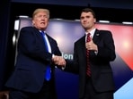 United States President Donald Trump with his ally and right-wing influencer Charlie Kirk. United States President Donald Trump with his ally and right-wing influencer Charlie Kirk.