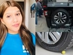 Maani Pawar tells us that she was not driving the car in showroom.