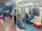 The heart boarded the train at 11.01 pm and reached its destination at 11.21 pm, covering seven stations in just 20 minutes. The heart boarded the train at 11.01 pm and reached its destination at 11.21 pm, covering seven stations in just 20 minutes.