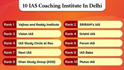 10 IAS Coaching Institutes in Delhi 10 IAS Coaching Institutes in Delhi