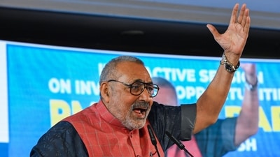 Union Textiles Minister Giriraj Singh addresses the gathering during an Interactive Session in New Delhi. (ANI Photo/Jitender Gupta) (Jitender gupta) Union Textiles Minister Giriraj Singh addresses the gathering during an Interactive Session in New Delhi. (ANI Photo/Jitender Gupta) (Jitender gupta)