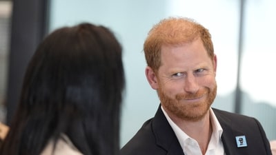 Prince Harry, Duke of Sussex during a visit to take part in a panel discussion on how social action positively impacts mental health with four young people who are involved with The Diana Award, in Salisbury Square, central London. Picture date: Thursday September 11, 2025.    Aaron Chown/Pool via REUTERS (via REUTERS)