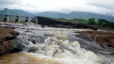 Dehrang Dam, which supplies drinking water to the Panvel city, overflows for 80 days during the monsoon each year, with a surplus water of over 75 million litres. (HT Photo) Dehrang Dam, which supplies drinking water to the Panvel city, overflows for 80 days during the monsoon each year, with a surplus water of over 75 million litres. (HT Photo)
