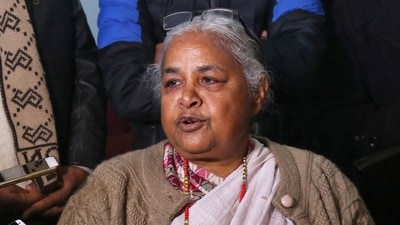 Nepal's former Chief Justice Sushila Karki speaks with the media in Kathmandu. REUTERS/Stringer (REUTERS)